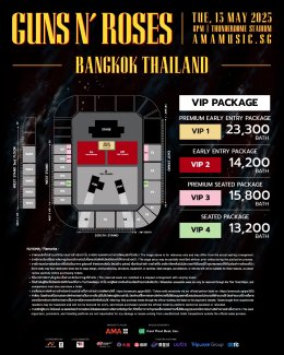 ตำนานร็อกแอนด์โรล GUNS N ROSES ประกาศกลับมาเยือนไทย 13 พฤษภาคมนี้ คืนเดียวเท่านั้น! กับวงร็อกในตำนานเพื่อแฟนๆ ภูมิภาคนี้โดยเฉพาะ AMA MEDIA แท็กทีม กึ้ง-411 ENTERTANMENT เปิดเกมรุกคอนเสิร์ตอินเตอร์!